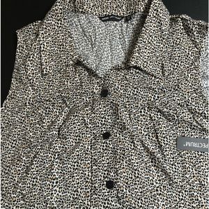 NWT - Sleeveless Animal Print Blouse - 3X